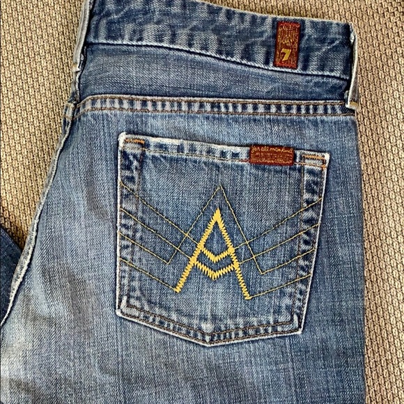 7 for all man kind Denim jeans sz 29x27 - Picture 2 of 6
